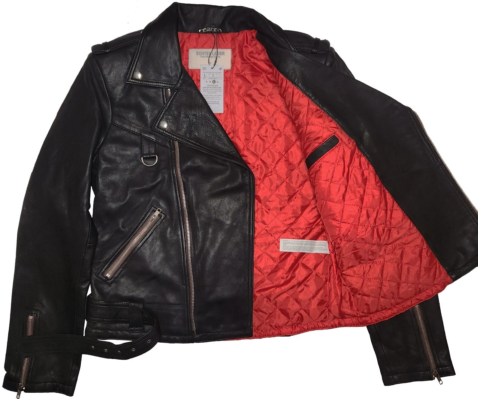 Jofama Petroff Style Biker/Punk/Battle Jacket - 100% Real Sheep Leather