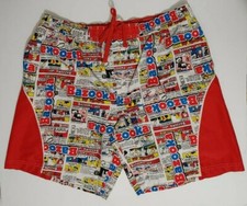 Bazooka Joe Swim Board Shorts Size Large 34 Waist Bubble Gum Comic Strip 2011