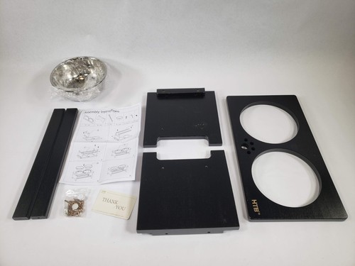 HTB Elevated Dog Bowls Raised Dog Bowl Stand with 2 Bowls Large 10" Tall DEFECTS