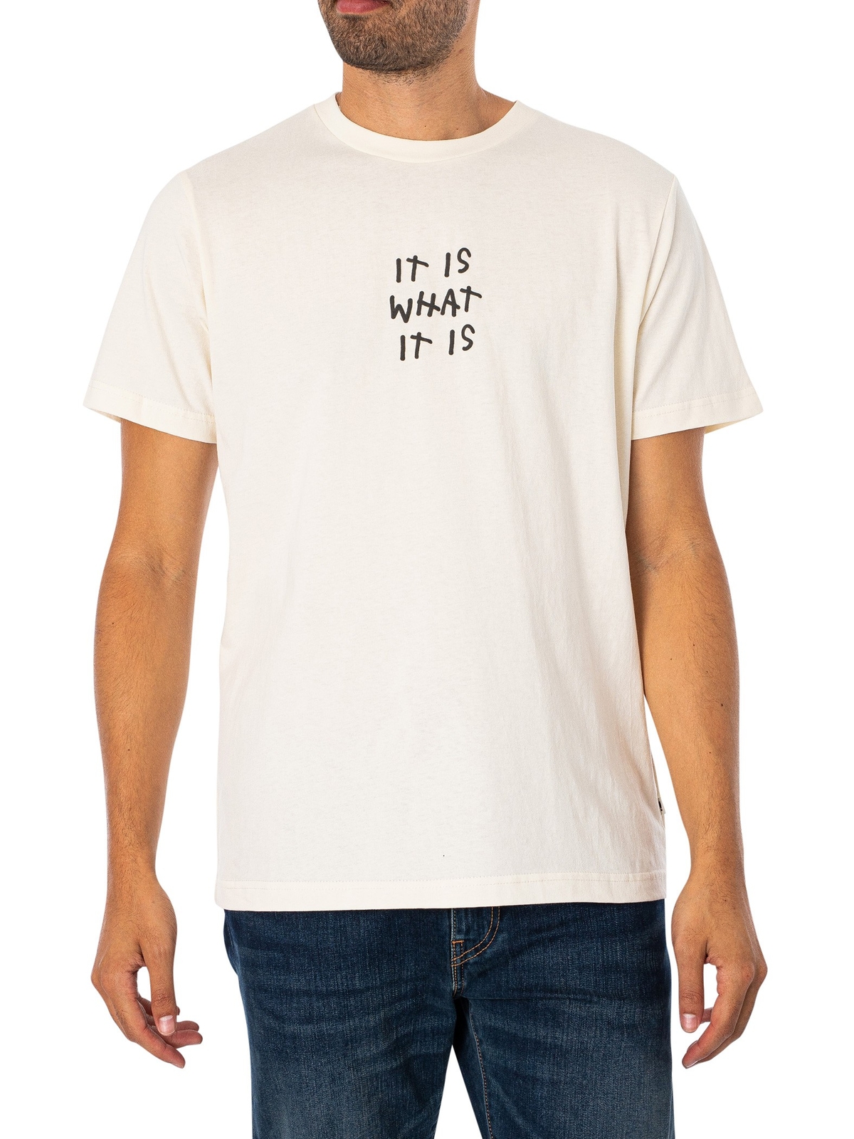 Однотонная мужская футболка с рисунком Maynard белая 3290₽