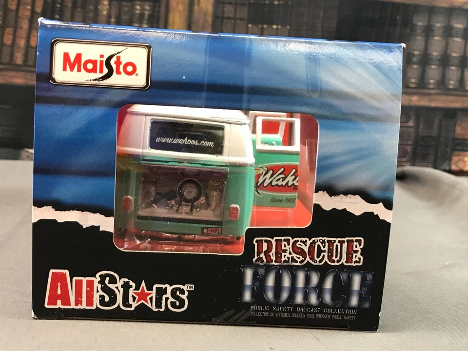 NEW IN BOX SEALED Diecast Car Maisto AllStars 1:25 VOLKSWAGEN VAN "SAMBA" Rescue - Image 4 of 4