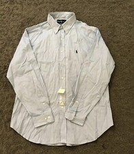 Polo Ralph Lauren Mens Cotton Dress Shirt Light Blue Size 16 1/2 Z140