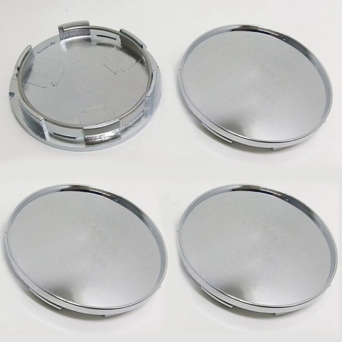 4X 68mm Car Wheel Center Hub Caps Set No Logo Chrome Silver Covers Accessories - Picture 5 of 13