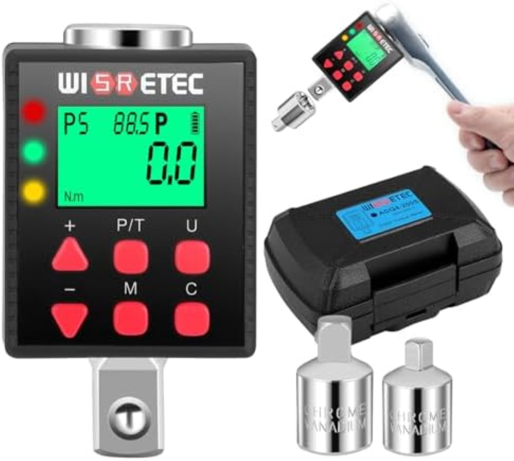 Set Chiave Dinamometrica Digitale 1/2 Pollici - Kit Adattatori 3 pezzi