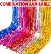 2M-3M FOIL FRINGE TINSEL SHIMMER CURTAIN DOOR WEDDING BIRTHDAY PARTY DECORATIONS