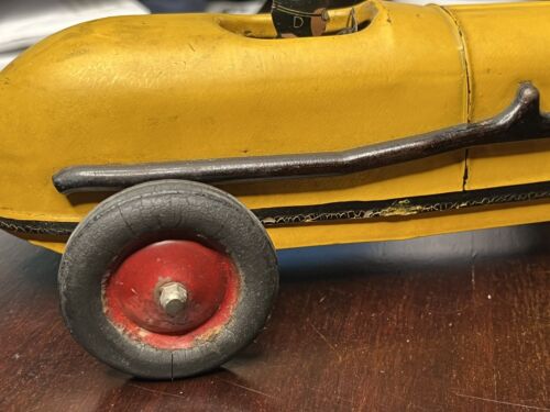 1920s KoKoMo Electricar Vintage Metal Race Car Toy w/ Driver, Original Paint - Picture 10 of 12