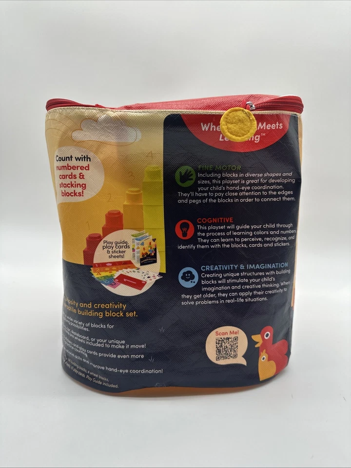 Battat Locbloc number blocks building 90 Blocks Not Included Bag Only…47 - Image 3 of 4