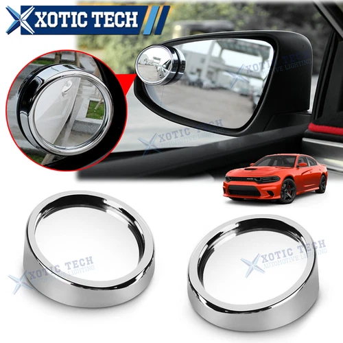 For Dodge Challenger Charger 360° Round Blind Spot Mirror Glass Convex Rear View