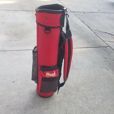 Red Budweiser Golf Club Bag Bud King of Beers Made In the USA Vintage