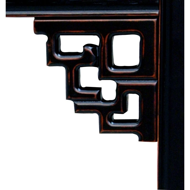 Mesa Ming cuadrada de palisandro - negra antigua Foto 3 de 3