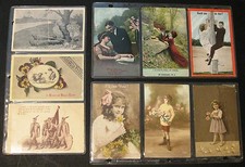 Lot of 9 Postcards vintage 1909 1913 1915 1917 1924 and more