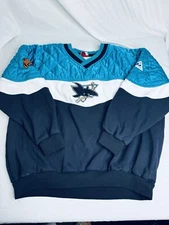Vintage NHL Apex One San Jose Sharks Quilted Sweatshirt Men’s See Pics For Size