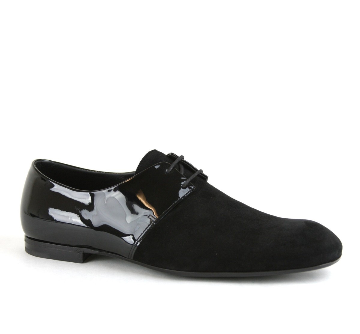 New Bottega Veneta Mens Patent Leather/Suede Oxford Dress Shoe