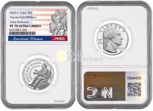 2025 S Clad Quarter 25C Stacey Park Milbern NGC PF70 UC Early Releases