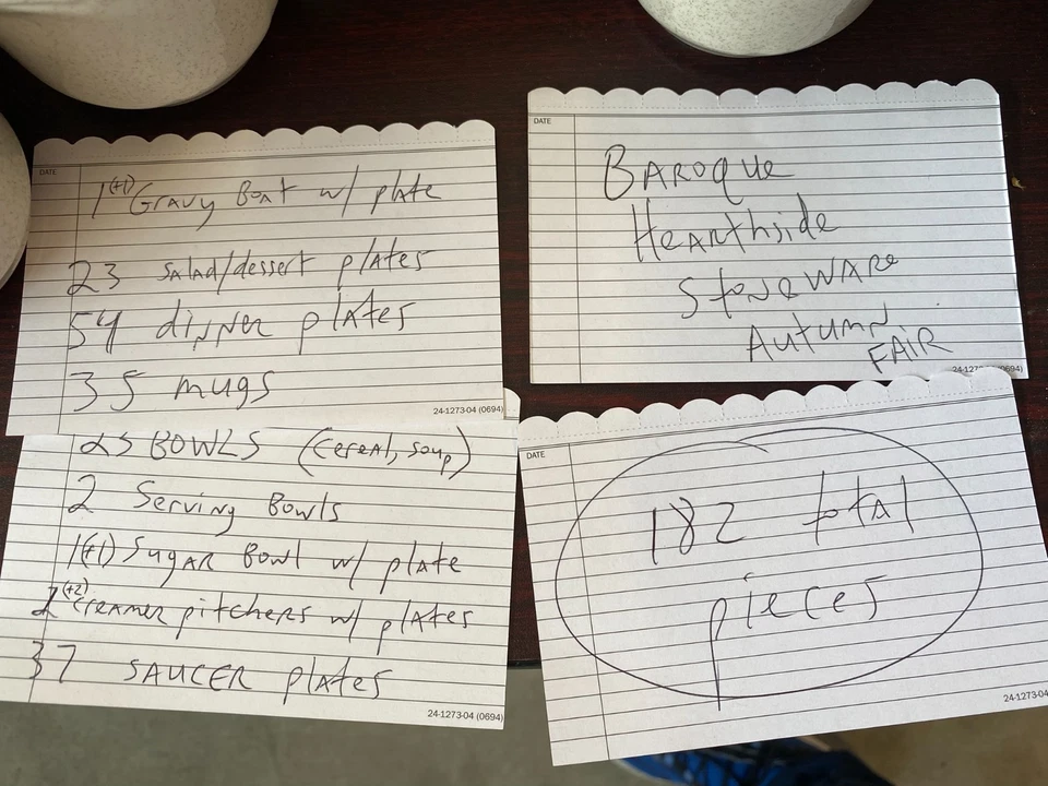 Conjunto de jantar barroco Hearthside grés feira de outono 182 peças APENAS RETIRADA LOCAL - Imagem 2 de 4