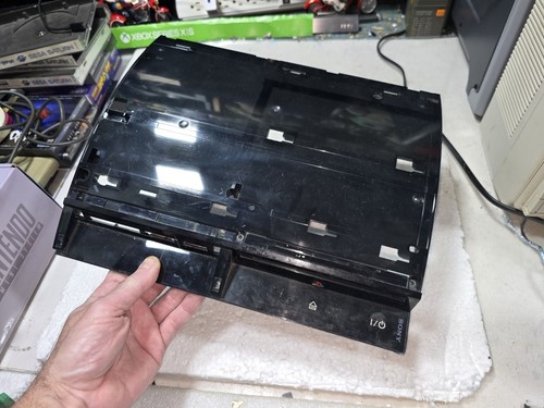 Sony PS3 CECH-B01 Exact PHAT Bottom EMPTY Case ONLY 2-OK-Edge Ding-Missing Cover - Imagen 9 de 19