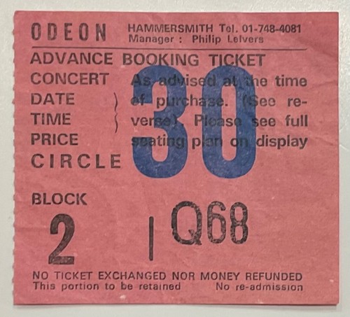Original Concert Tickets Artists (Beginning With A) Select From Dropdown List - Picture 72 of 79