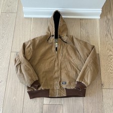 Vintage Walls Workwear Carhartt Style Canvas Hooded Jacket XL Tan