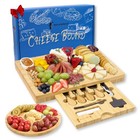 New ListingBamboo Charcuterie Board Set Rectangular Cheese Board Hidden Cutlery Drawer For
