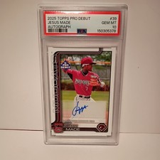2025 TOPPS PRO DEBUT AUTO #39 JESUS MADE - PSA 10 BREWERS 🔥 🔥