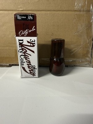 FWEE 3D Voluming Lip Gloss Dirty Cola 30% Sheer High Shine Non Sticky Brown 5.3g