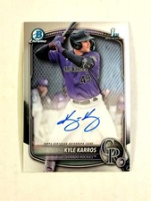 Kyle Karros 2025 1st Bowman Chrome AUTO Prospect AUTOGRAPH Rockies CPA-KK RC z26