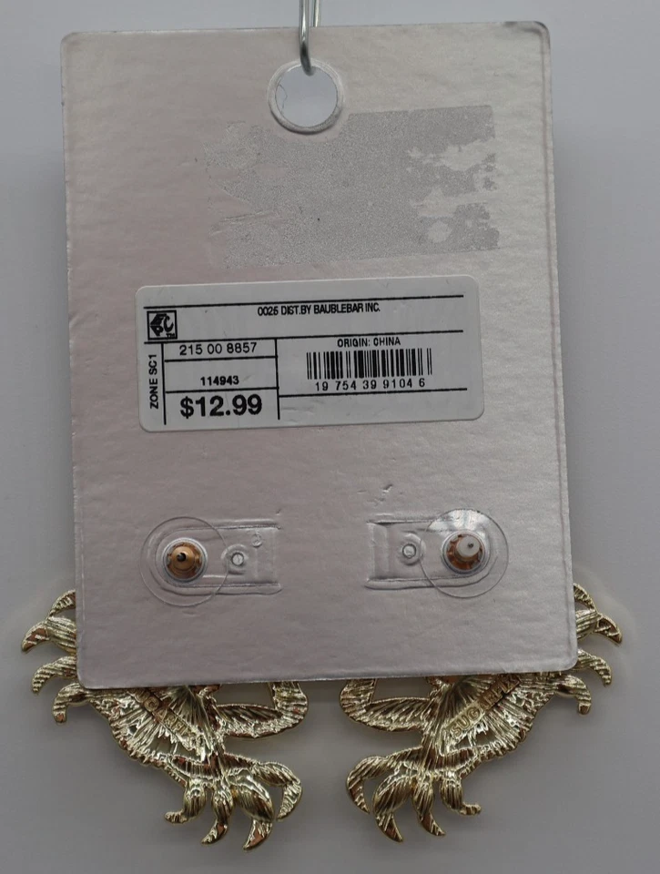 Pendientes de pesca Sugarfix Baublebar Sea Life azul en un apuro nuevos con etiquetas Foto 3 de 3