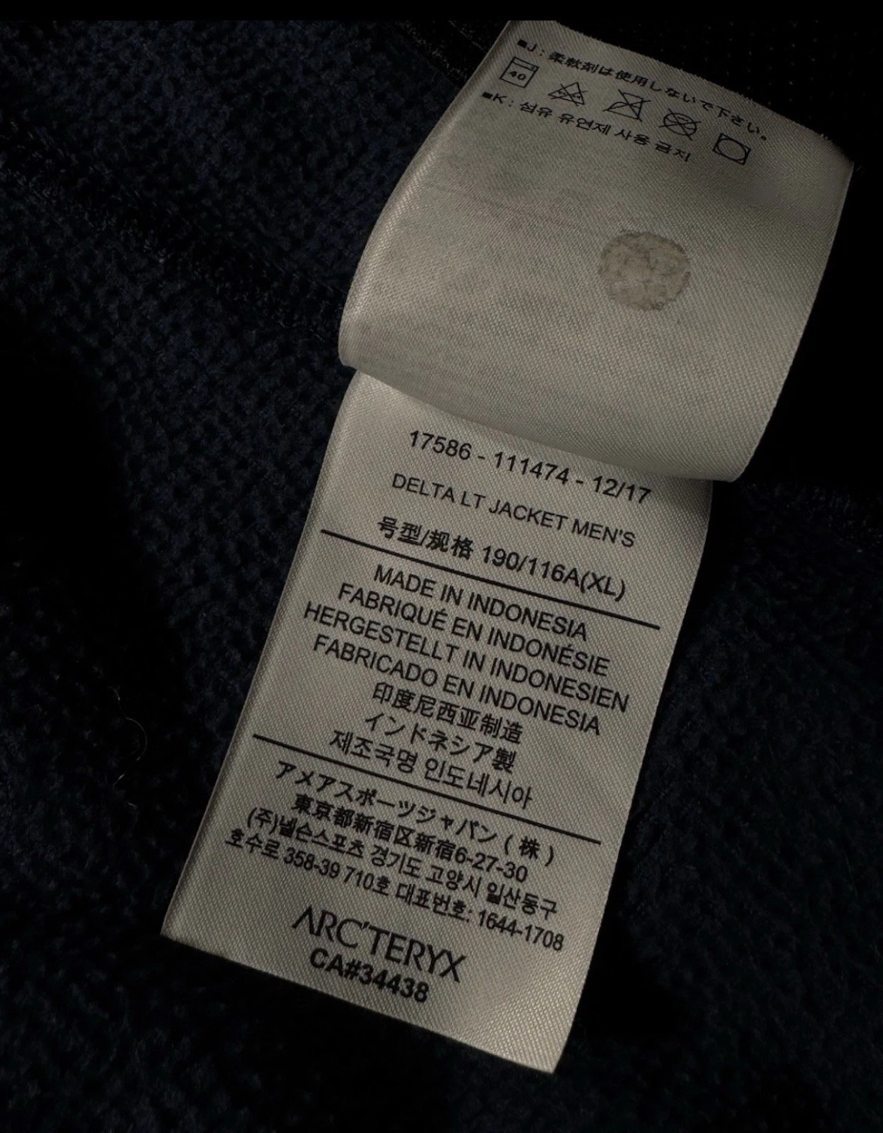 Arc’teryx Delta LT Jacket Men’s XL Polartec Fleece Full Zip Navy Blue Excellent image 6