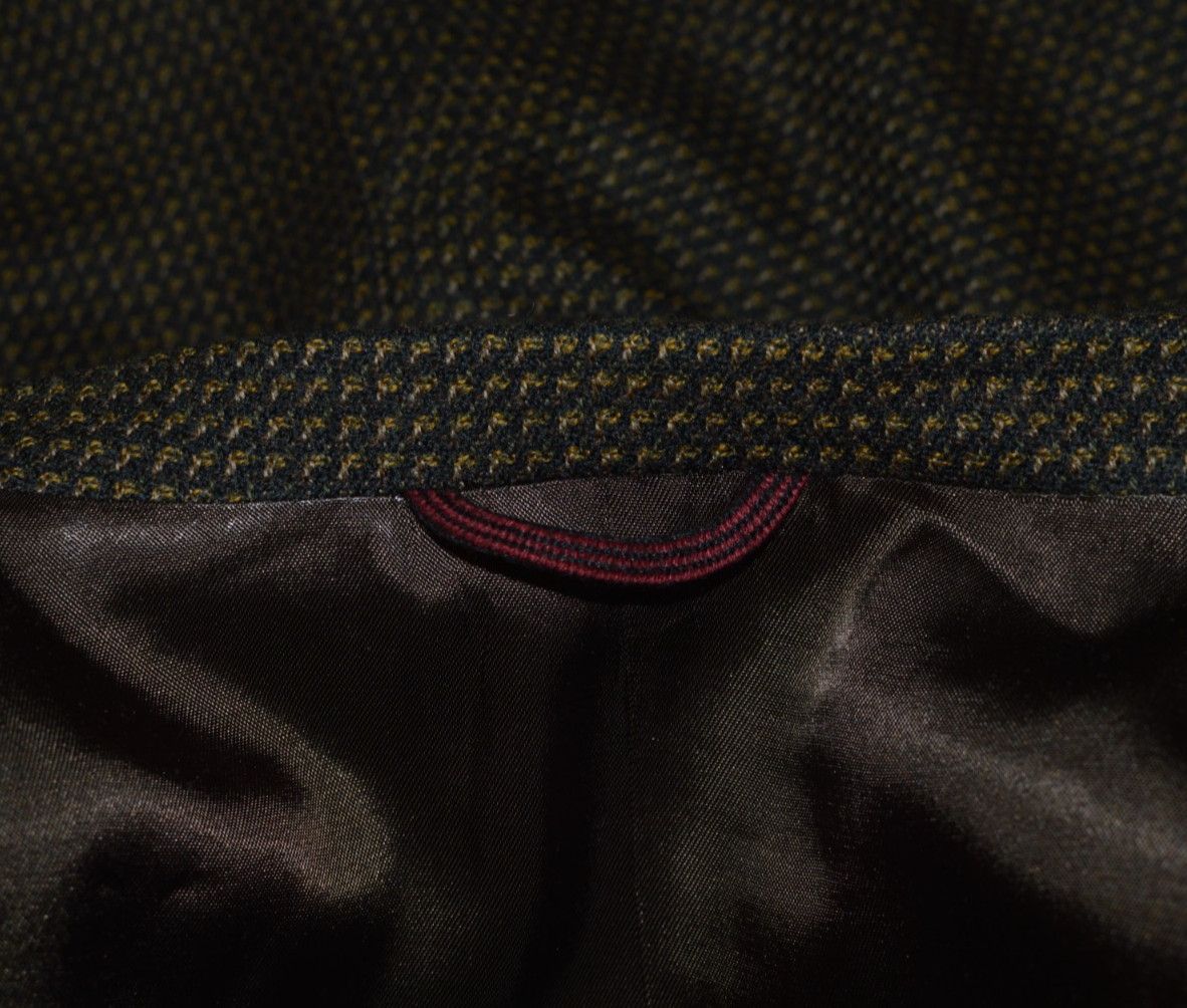 RARE 42R HART SCHAFFNER & MARX Black Tan/Gold Nail head Sport Coat Jacket blazer