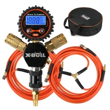 X-BULL 4 Tire Inflation Deflation System 4 Hose Indeflate Digital Equalizer Car