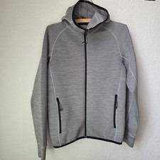 Uniqlo Dry Stretch Sweat Full-Zip Hoodie Mens XS Gray Performance Tech