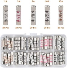 Box of 100 Assorted Plug Top Fuses – Includes 1A, 3A, 5A, 10A & 13A (20 Each)