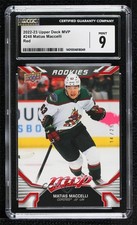 2022-23 Upper Deck MVP Rookies Red 14/25 Matias Maccelli #248 CGC 9 Mint 10ft