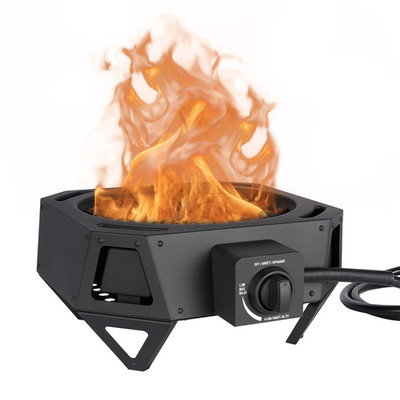 Ozark Trail 15'' 54,000 BTU Propane Black Steel Portable Fire Pit with Locking Li