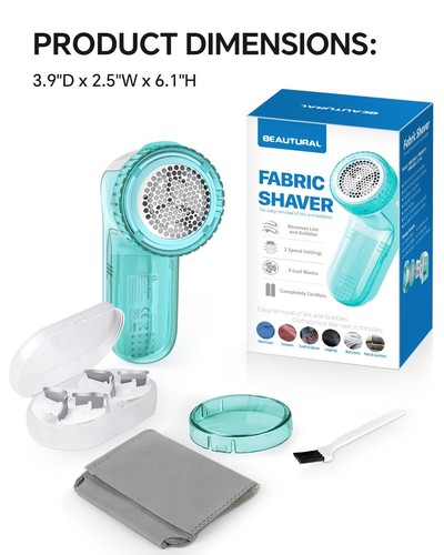 Fabric Shaver and Lint Remover, Sweater Defuzzer with 2-Speeds, 2 Replaceable... - Picture 7 of 7