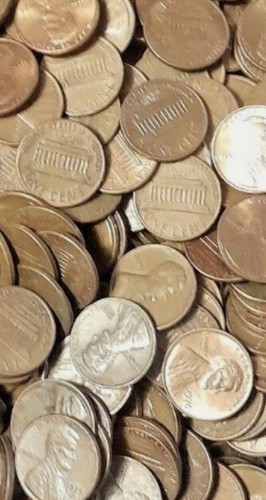 1000 copper pennies; searched; 3.1 Gram- 1959-1982 ,10 Wheat Pennies included - Picture 3 of 3
