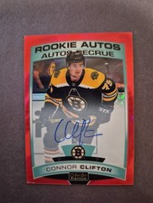 2019-20 OPC O-Pee-Chee Platinum Rookie Autos Red Prism /50 - CONNOR CLIFTON