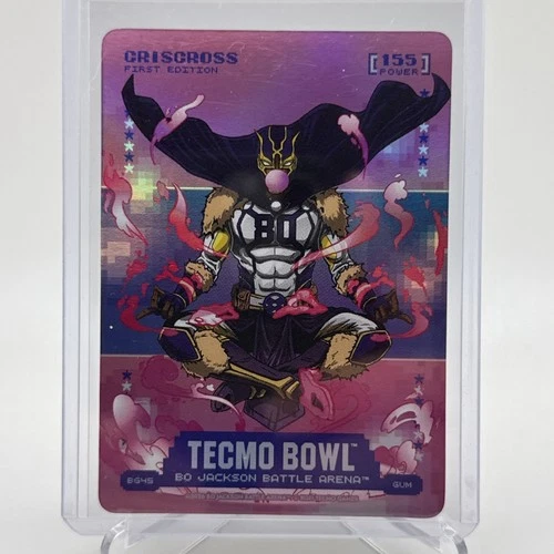 2026 Bo Jackson Battle Arena Tecmo Criscross Gum SSP Power 155 Cris Carter