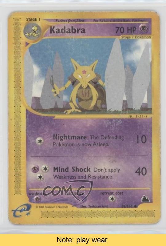 Kadabra Pokemon e-Card Series Skyridge #69 2003 READ 0cp0