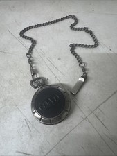 DAD Quartz Pocket Watch Chain, Silver Tone 4169