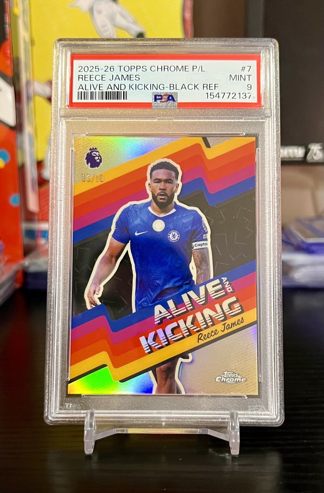 2025 Topps Chrome PL - Reece James /10 Alive And Kicking PSA 9 Pop 1