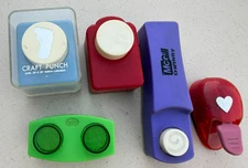 Lot of 5 Scrapbooking Paper Craft Punches McGill Craftivity Marvy Uchida
