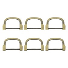 6Pcs D-Rings Screw in Shackle 20mm U Shape D Ring for Purse Bag DIY Bronze