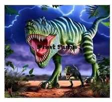 20oz Sublimation Tumbler Wrap T-Rex Ready To Press Heat Transfer