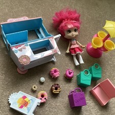 Shopkins Donatina donut stall playset shoppie doll accessories good condition 