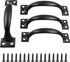 4pcs 6 Metal Door Handles Bow Handle Large Door Pulls Vintage Barn Door Handle