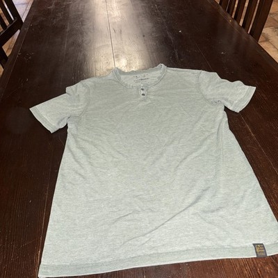 Lucky Brand Venice Burnout Lightweight Size Small  Henley Short Sleeve T-Shirt