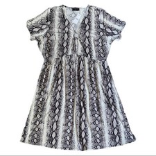 Lane Bryant 18/20 Snake Skin Printed Fit & Flare Dress