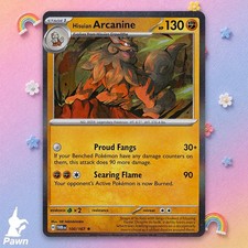 Hisuian Arcanine Holo 100/167 Twilight Masquerade rara carta Pokemon TCG