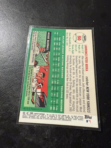 Yogi Berra 2002 Topps Archives Reserve #53 New York Yankees - Imagen 2 de 2